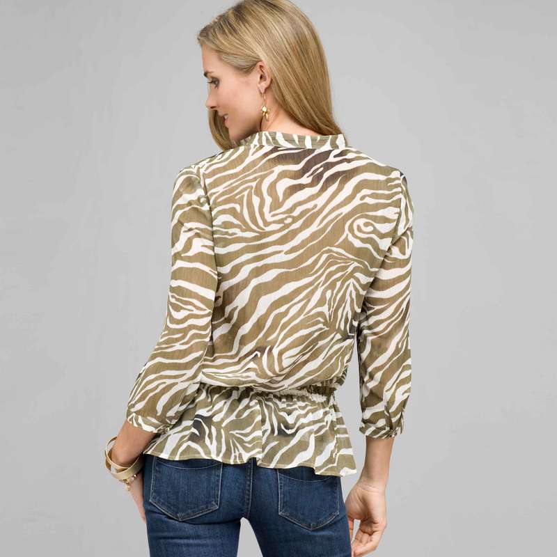 Animal Print Blouse, Multi, large