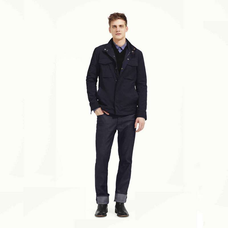 Refined Denim Pants, Indigo, large